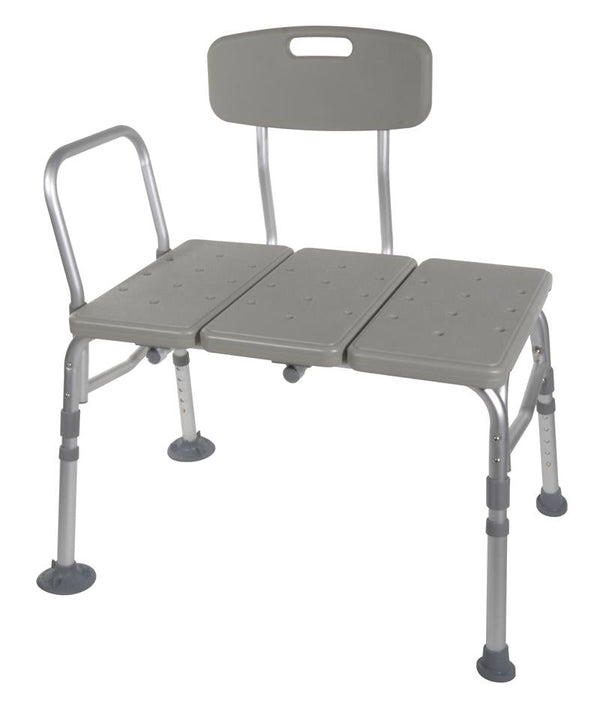 Plastic Transfer Bench with Adjustable Backrest By Drive Medical