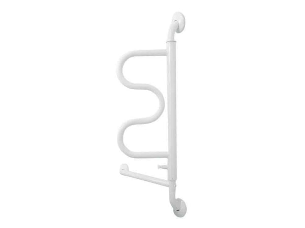 Stander The Curve Grab Bar - Pivoting Ladder Assist Handle and Wall-Mounted Bathroom Standing Mobility Aid
