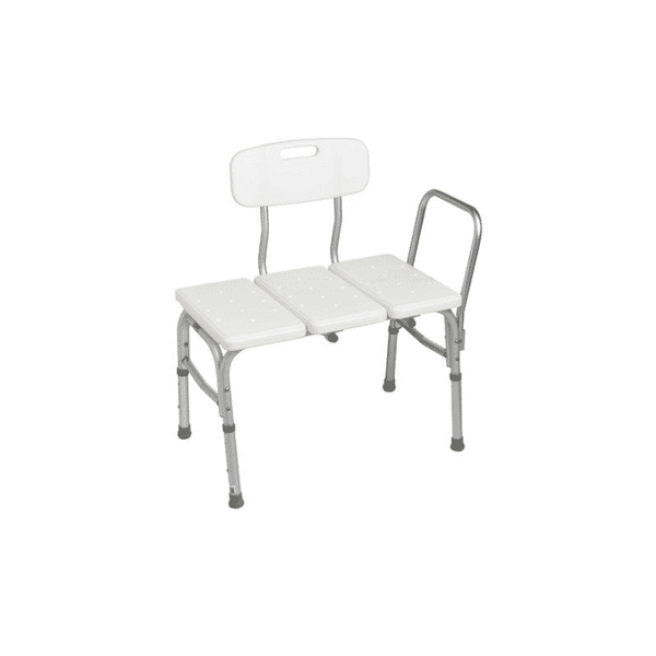 Carex Bathtub Adjustable Transfer Bench with Textured Non-Slip Seat Surface