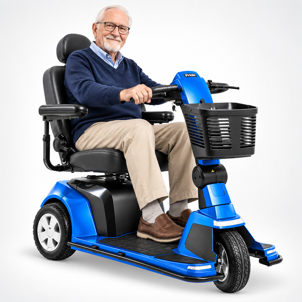Pride Maxima 3-Wheel Mobility Scooter, 500 lb Capacity
