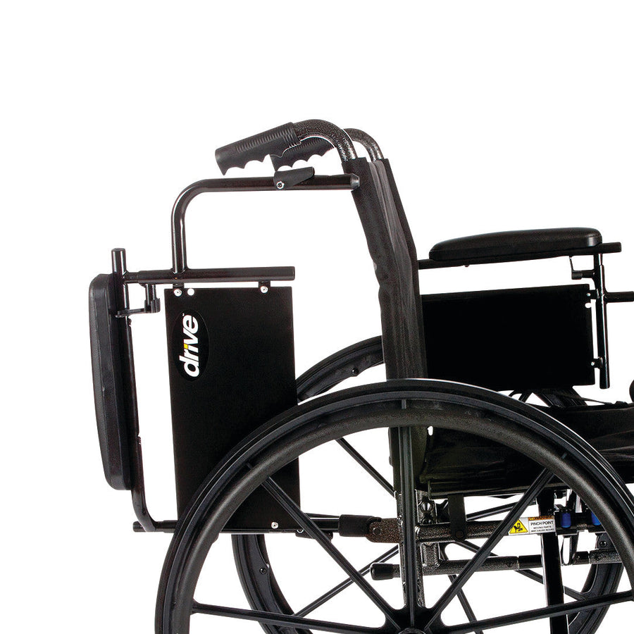 Drive Medical Cruiser X4 Wheelchair with Full Arms and Elevating Leg Rests