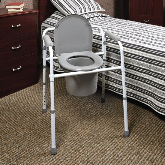 North Coast Medical NC24595 3-IN-1 Steel Folding Commode
