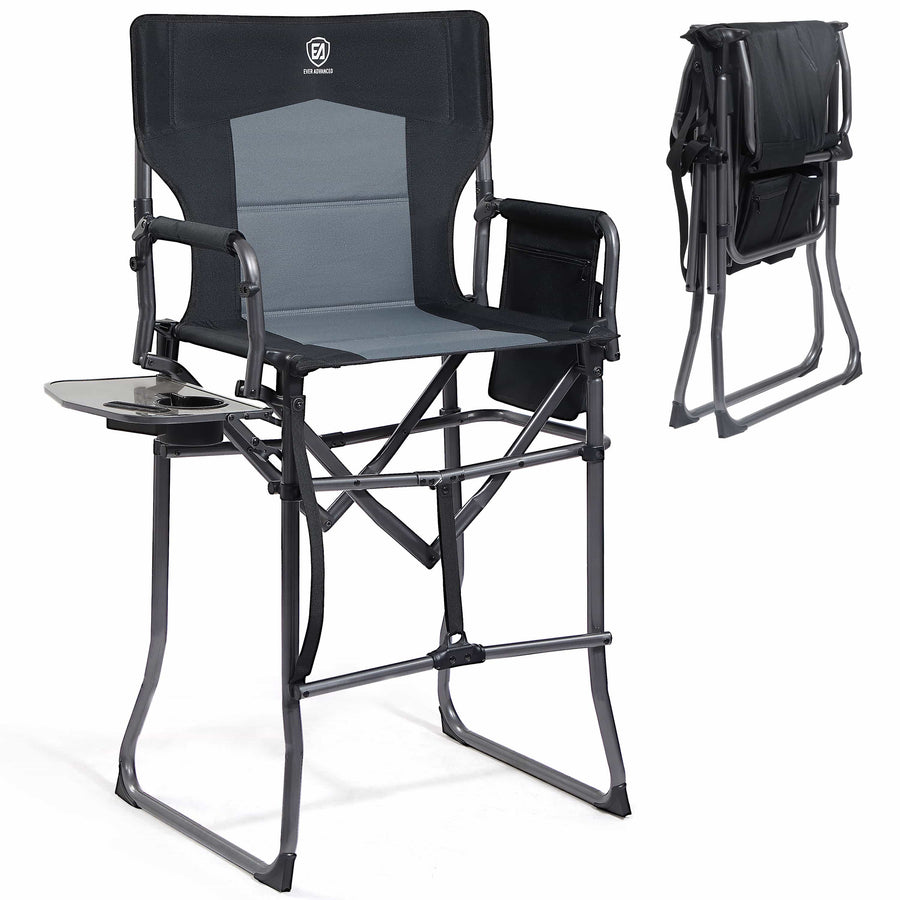 EVER ADVANCED Portable Tall Folding Camping Chair