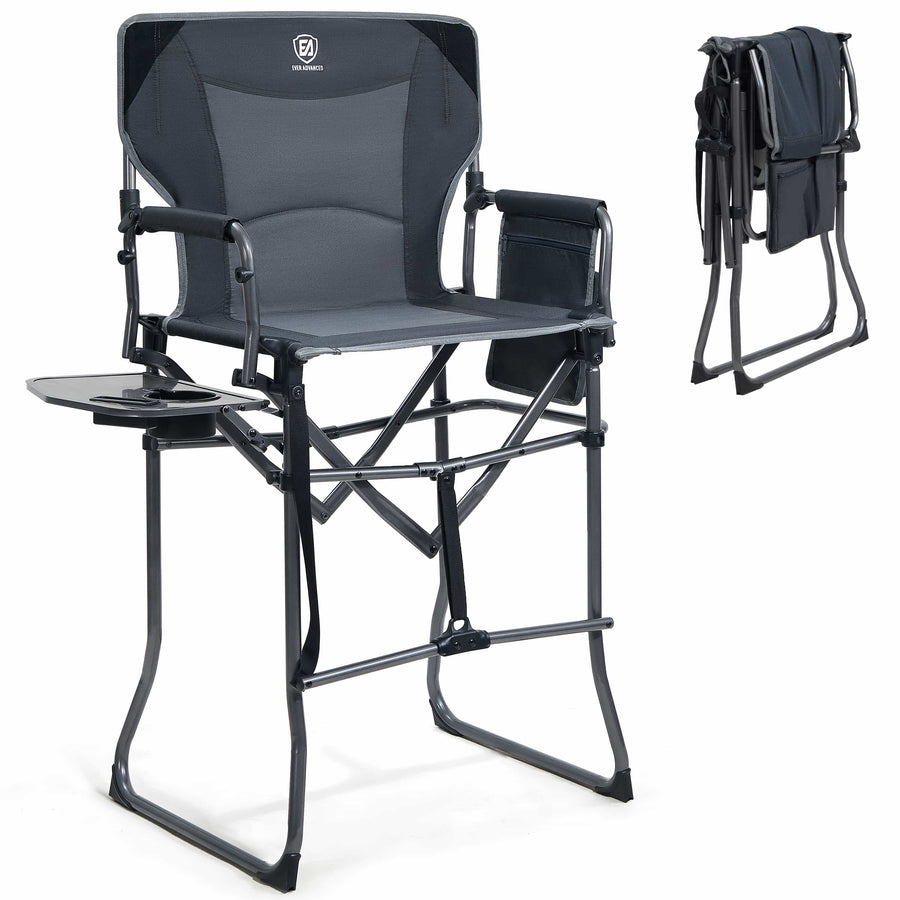 EVER ADVANCED Portable Tall Folding Camping Chair