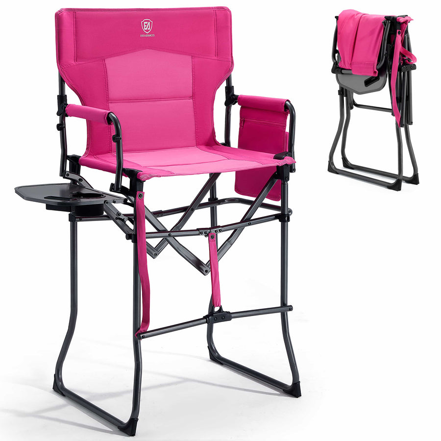 EVER ADVANCED Portable Tall Folding Camping Chair