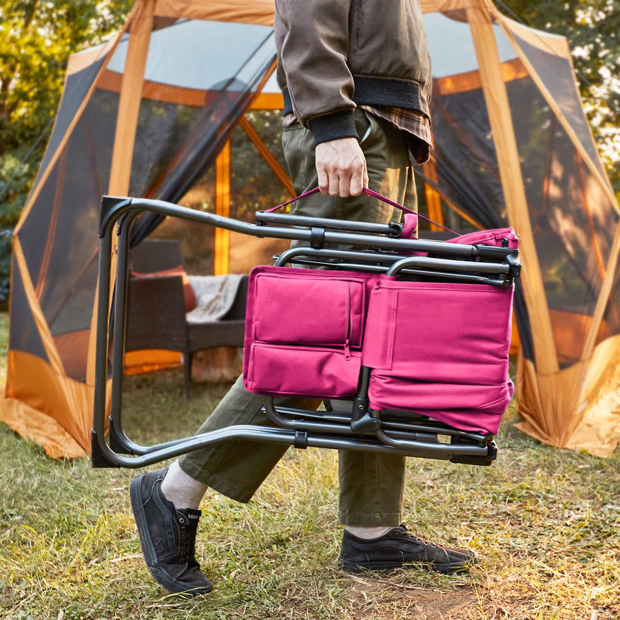 EVER ADVANCED Portable Tall Folding Camping Chair