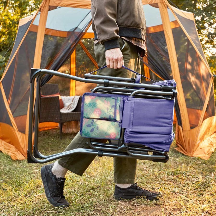 EVER ADVANCED Portable Tall Folding Camping Chair