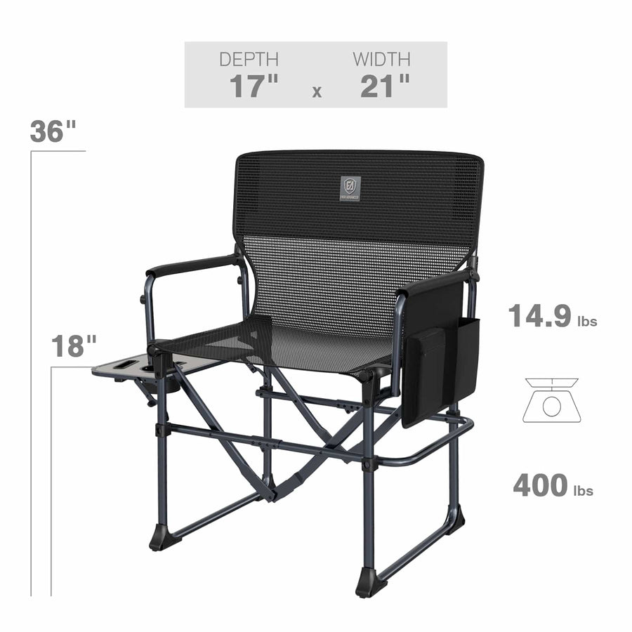 EVER ADVANCED Textilene Mesh Director Camping Chair
