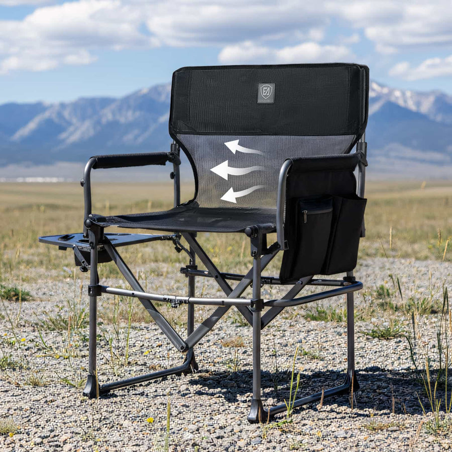 EVER ADVANCED Textilene Mesh Director Camping Chair