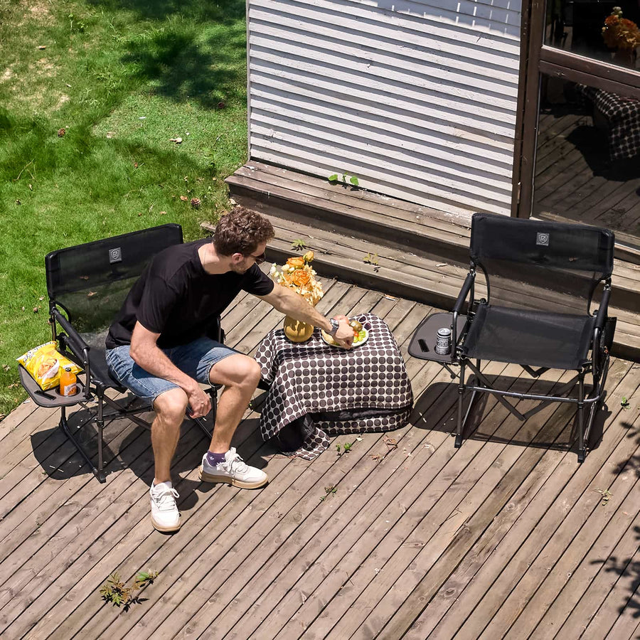 EVER ADVANCED Textilene Mesh Director Camping Chair