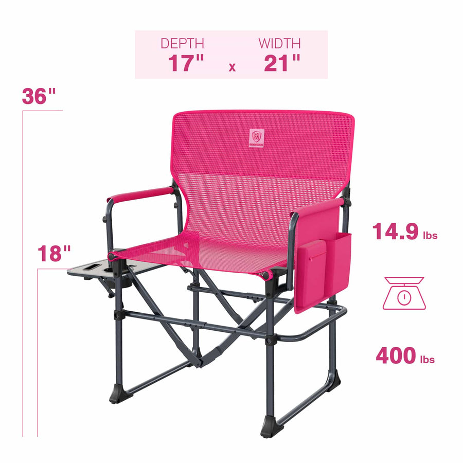 EVER ADVANCED Textilene Mesh Director Camping Chair