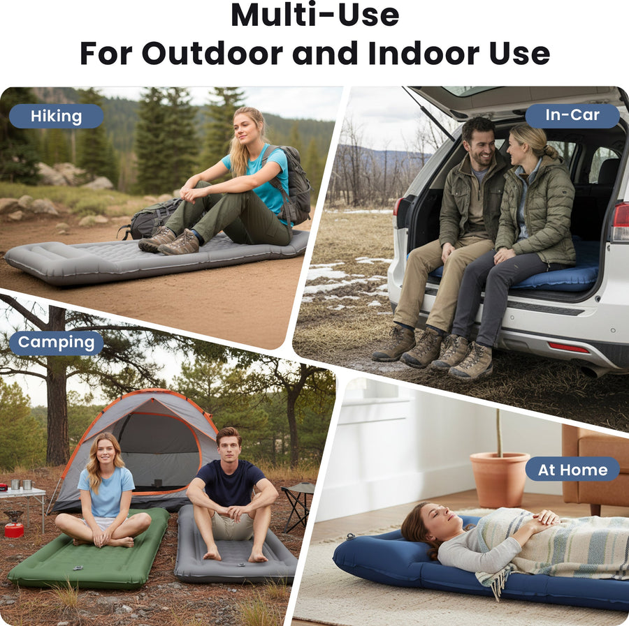 KingCamp DELUXE 12 Air Mattress with Built-in Foot Pump