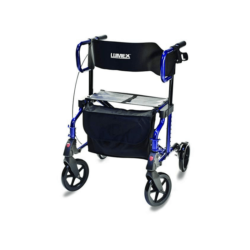 Lumex Lightweight Folding Hybrid LX Rollator & Transport Chair