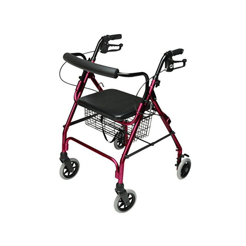 Lumex Walkabout Lite Four-Wheel Rollators - Lightweight 14.5 lbs