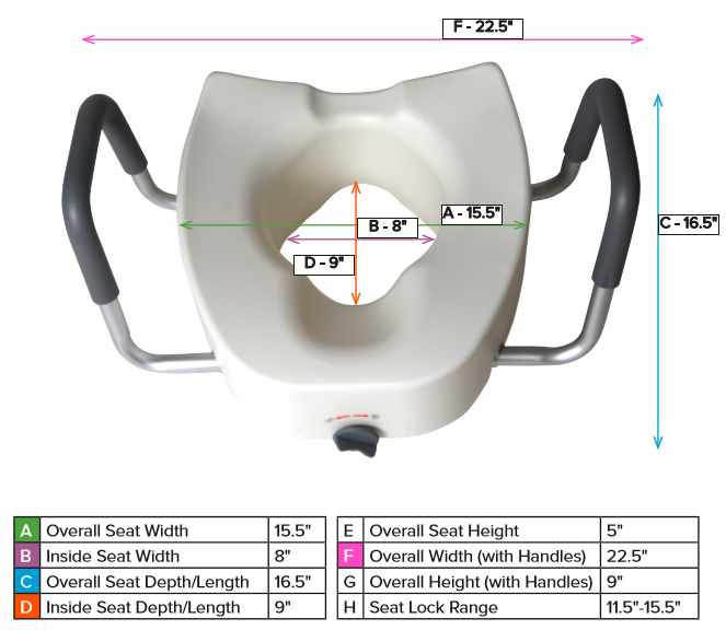 Raised Elongated Toilet Seat By Drive Medical