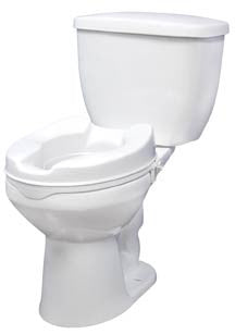 Raised Standard Toilet Seat Without Lid - 4" or 6" Height, 400 lbs Capacity