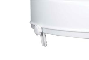 Raised Standard Toilet Seat with Lid - 4" Height, 400 lbs Capacity