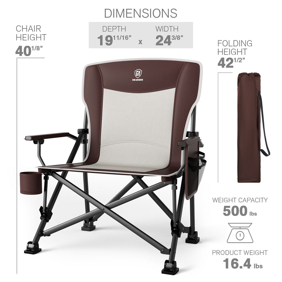EVER ADVANCED Oversized Folding Camping Chair