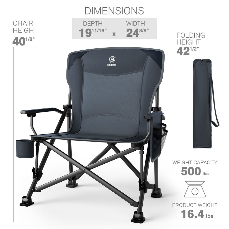 EVER ADVANCED Oversized Folding Camping Chair