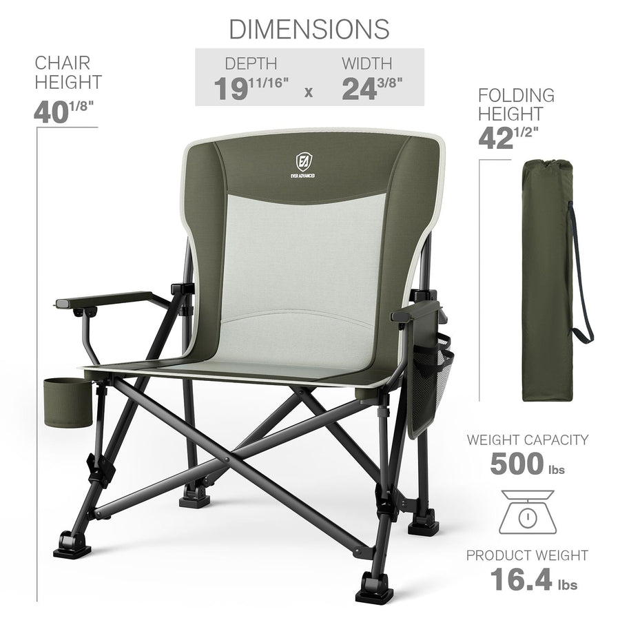 EVER ADVANCED Oversized Folding Camping Chair