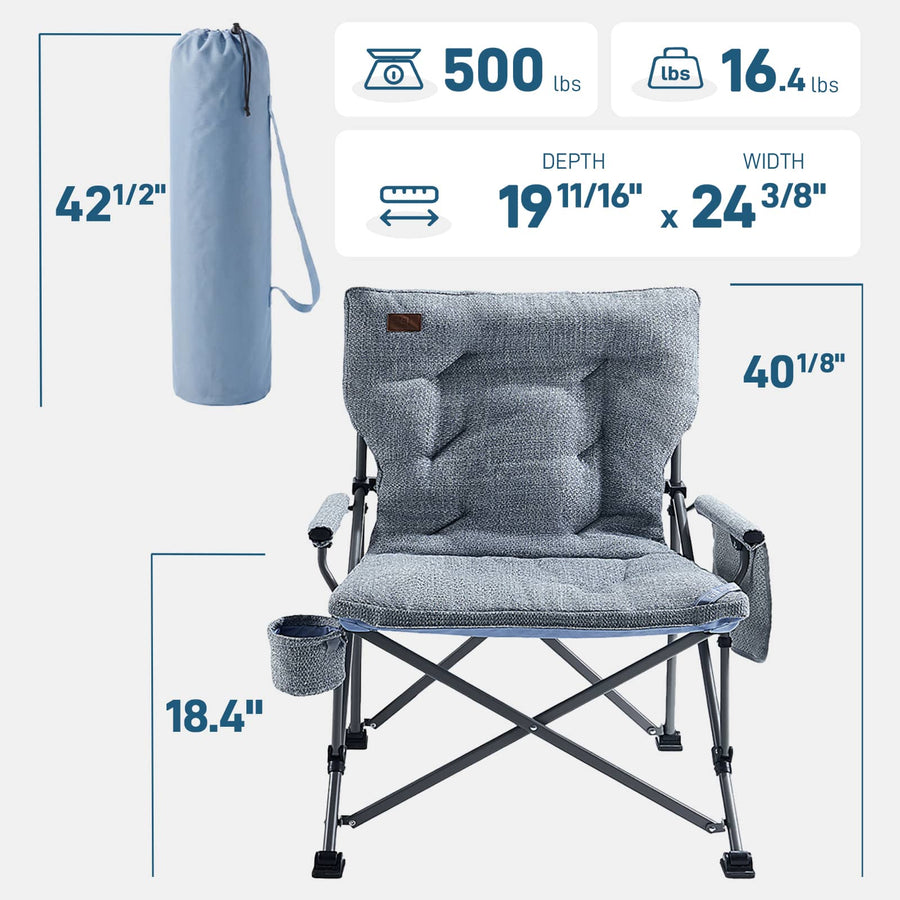 EVER ADVANCED Padded Oversized Folding Camping Chair