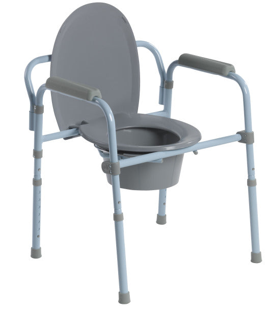 Drive Folding Steel Bedside Commode