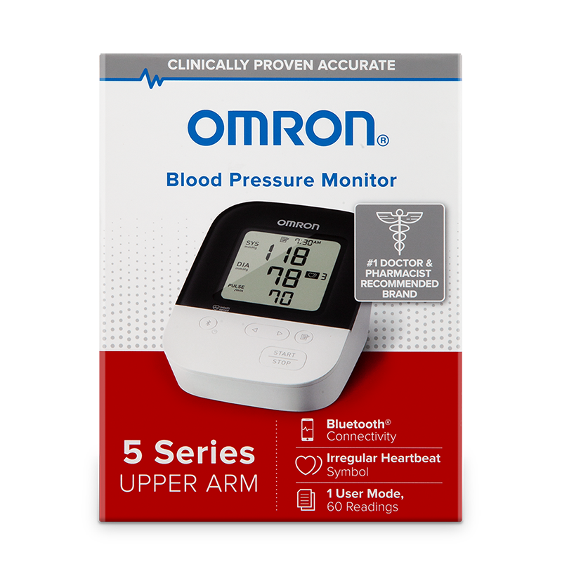 Omron 5 Series Wireless Upper Arm Blood Pressure Monitor - 60 Readings