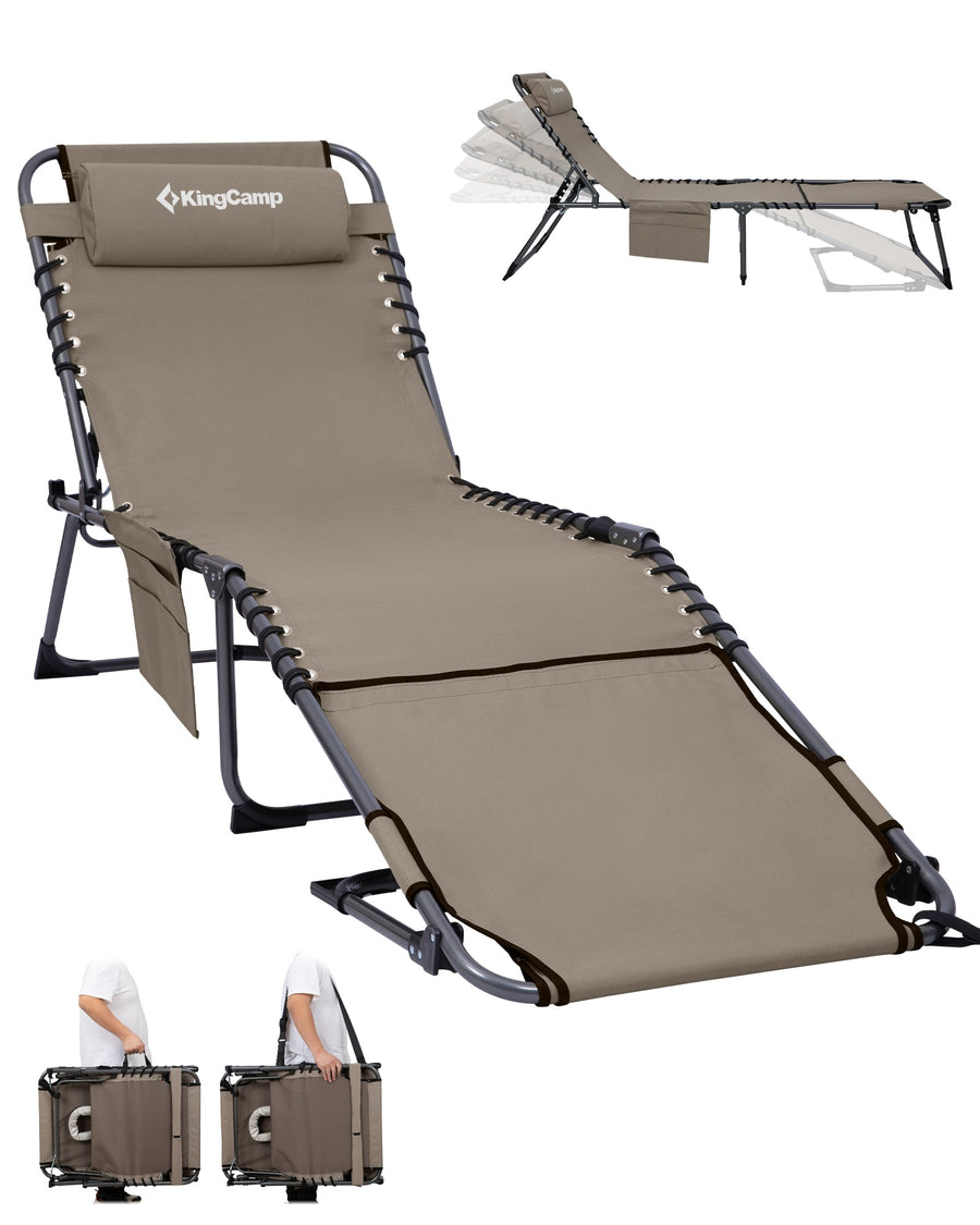 KingCamp MAGNOLIA B60 Backpack Chaise Lounge with Face Hole