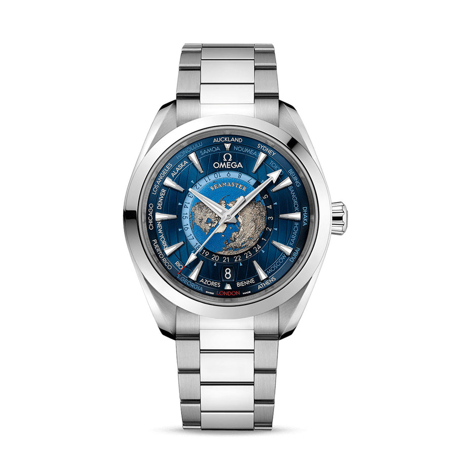 Seamaster AQUA TERRA 150M CO‑AXIAL MASTER CHRONOMETER GMT WORLDTIMER Ref# 220.10.43.22.03.001