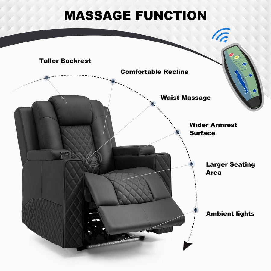 Massage Recliner with LED Lighting H7137
