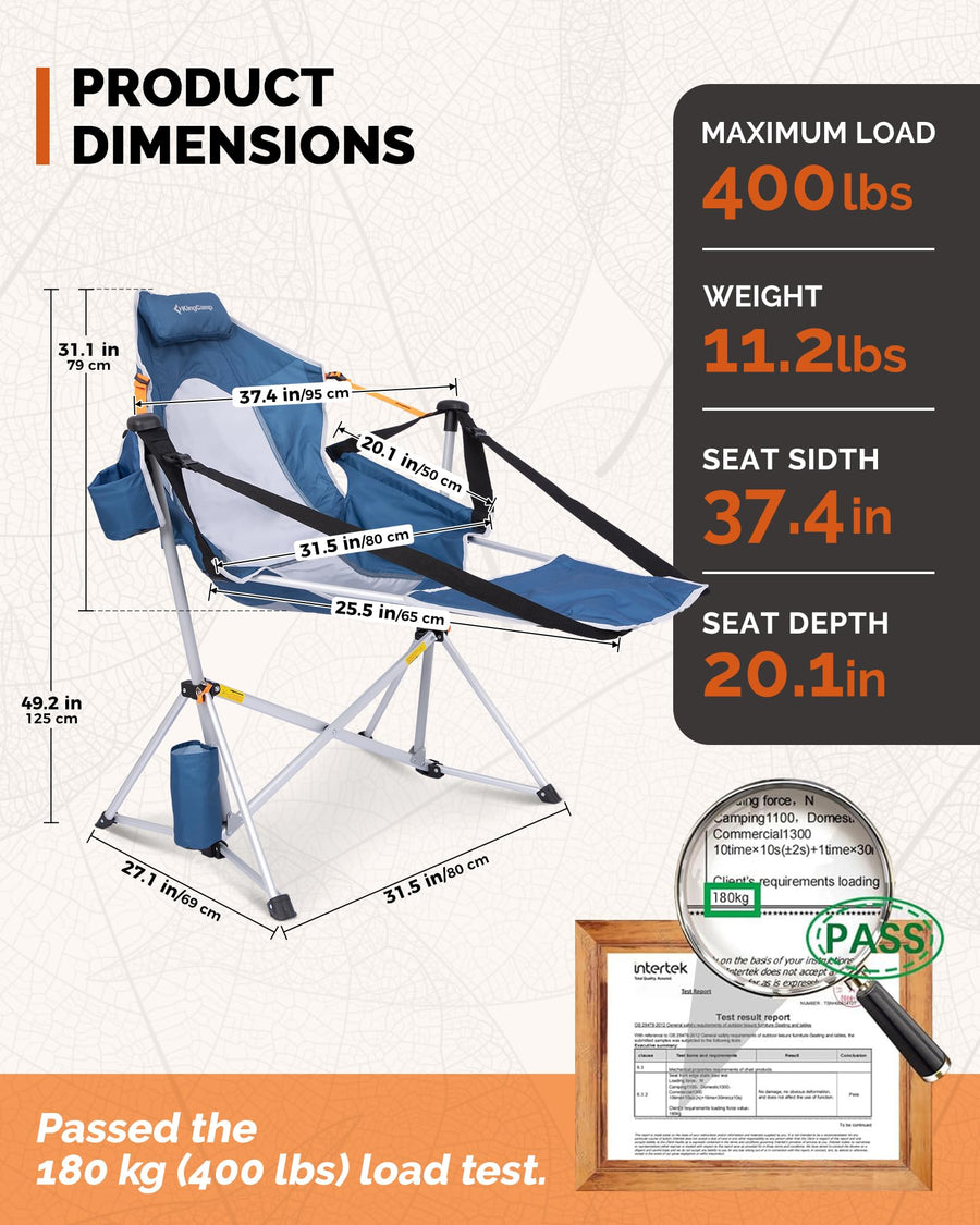 KingCamp Orchid C20 Hammock Chair with Footrest
