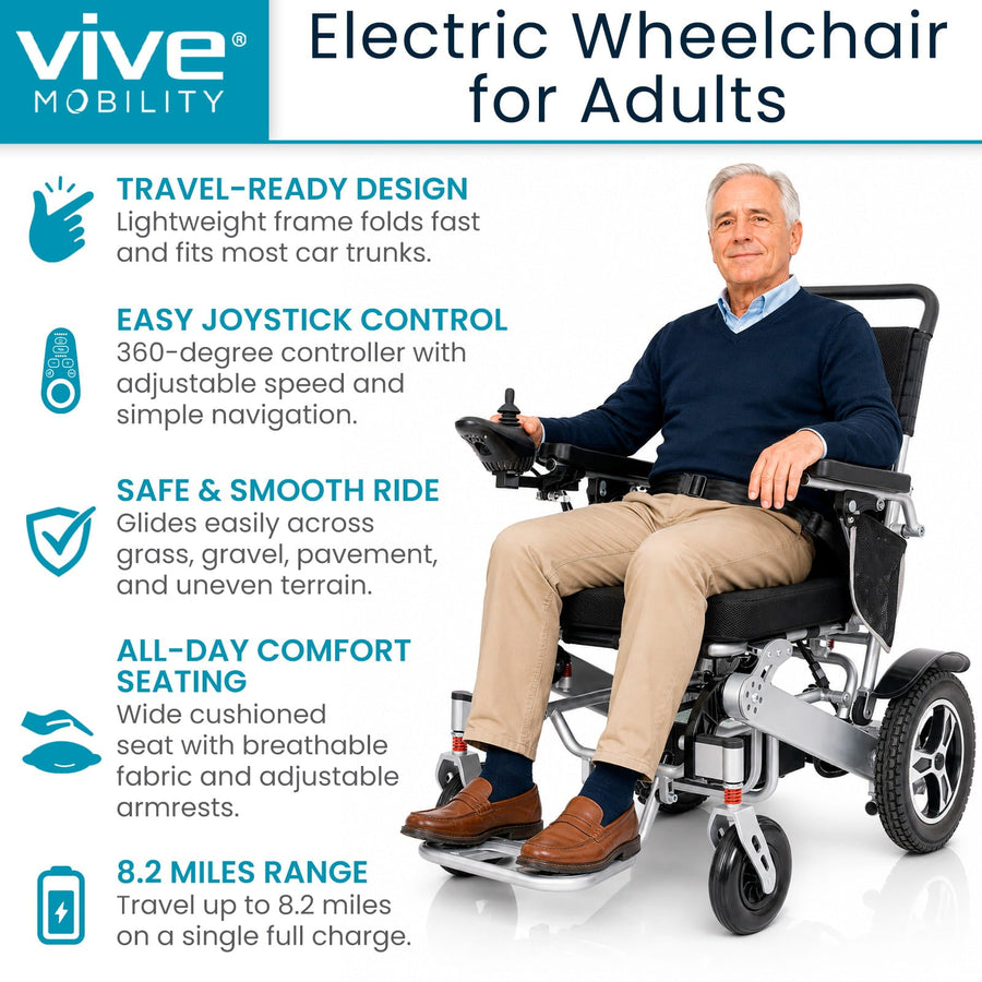 Power Wheelchair - Foldable Long Range Transport Aid
