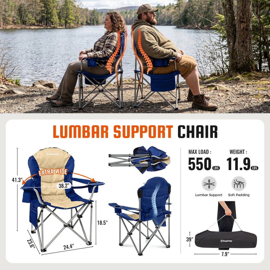 KingCamp Lumbar Support Oversized Camping Chair