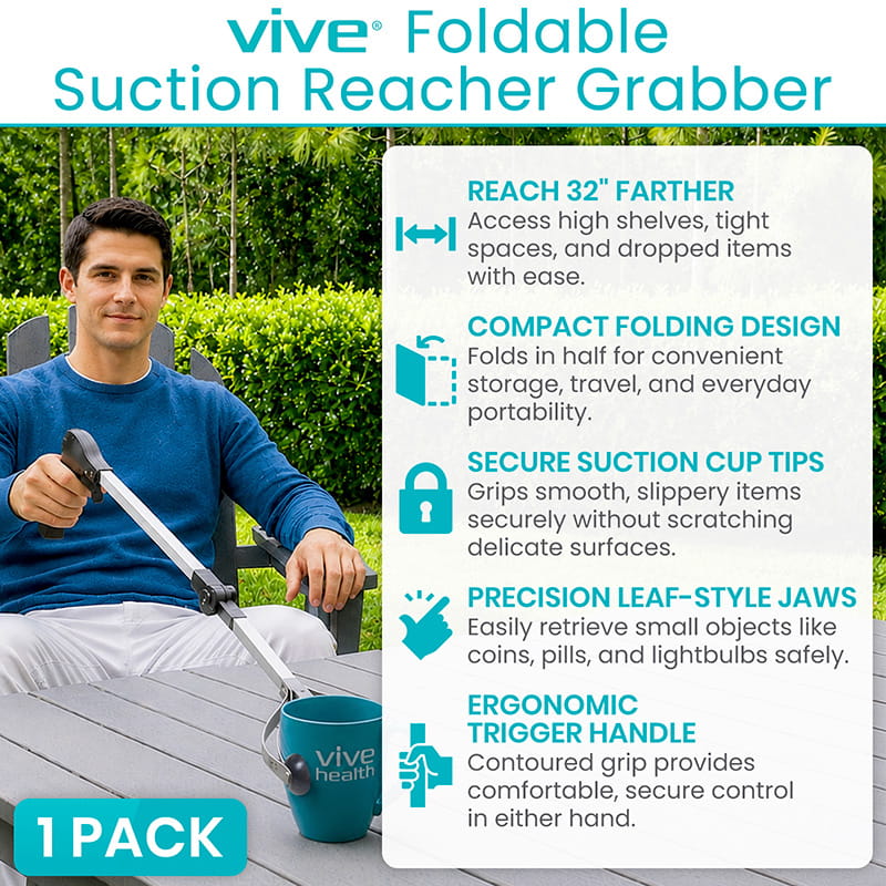 Folding Suction Cup Reacher