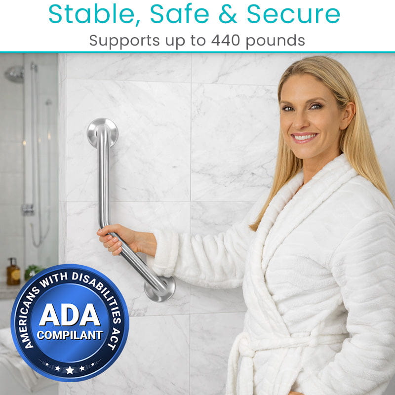 Angled Metal Grab Bar