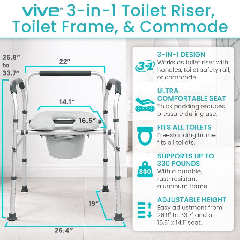 Padded 3-in-1 Commode