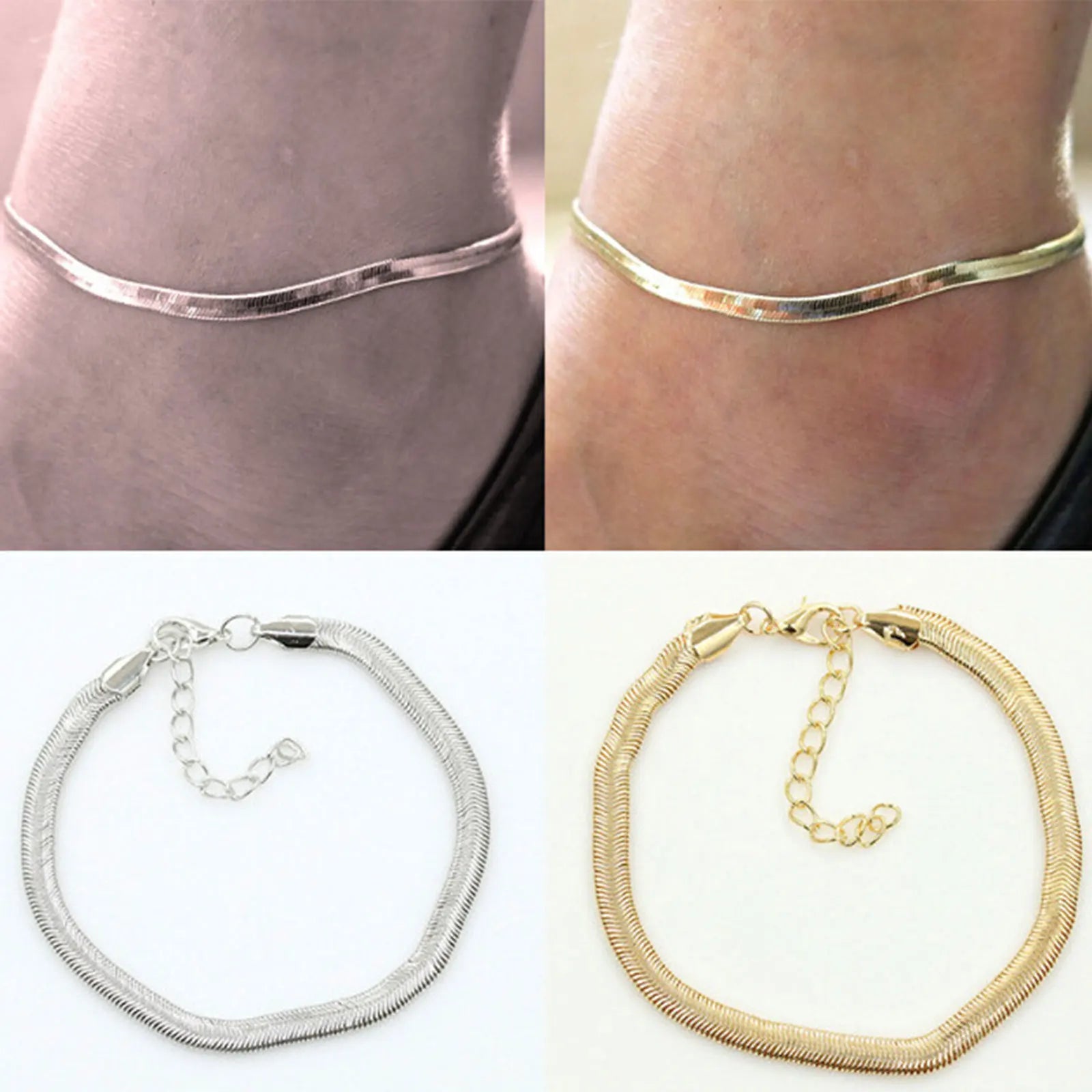 Fashion Crystal Bracelet Gold and Silver Weight Loss Magnetic Therapy Ankle Weight Loss Products Slimming Health Jewelry