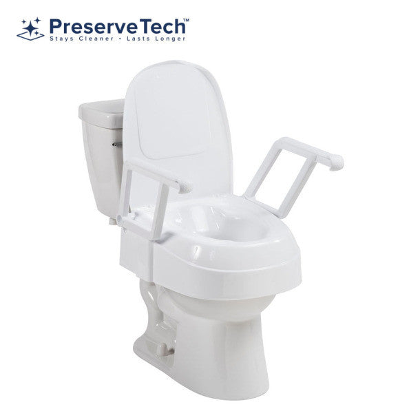 PreserveTech Universal Raised Toilet Seat, Adjustable 2", 4", & 6"