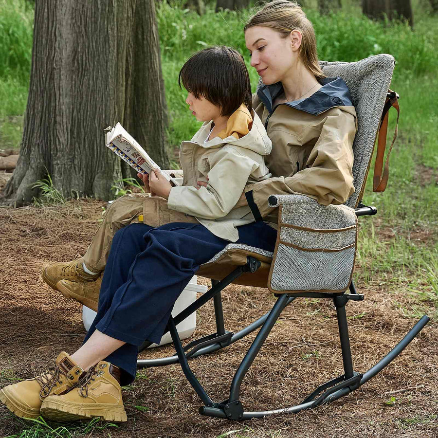 EVER ADVANCED Collapsible Patio Rocking Camping Chair