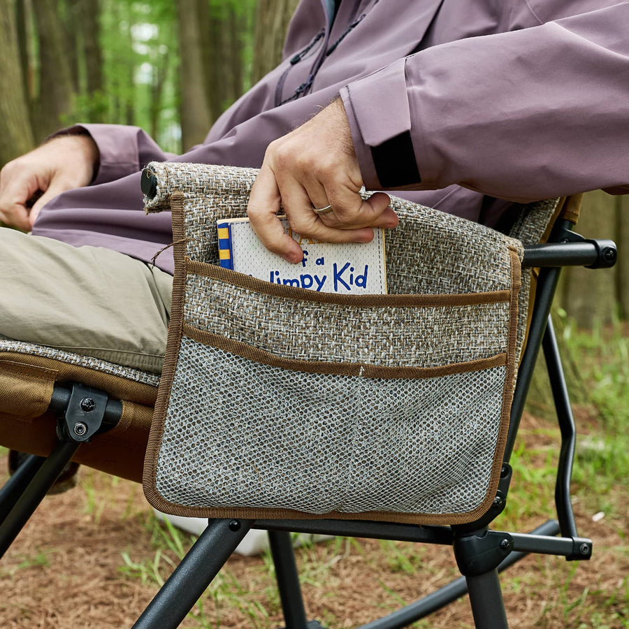 EVER ADVANCED Collapsible Patio Rocking Camping Chair