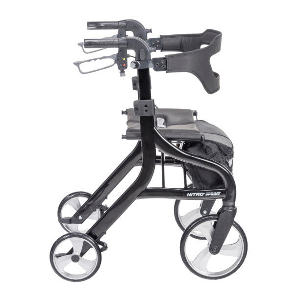 Drive Medical Nitro Sprint Rollator - User Height 4'9" to 6'2"