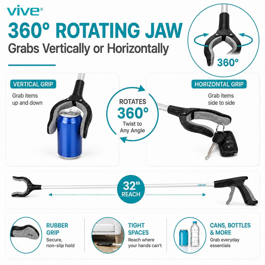 Rotating Reacher Grabber