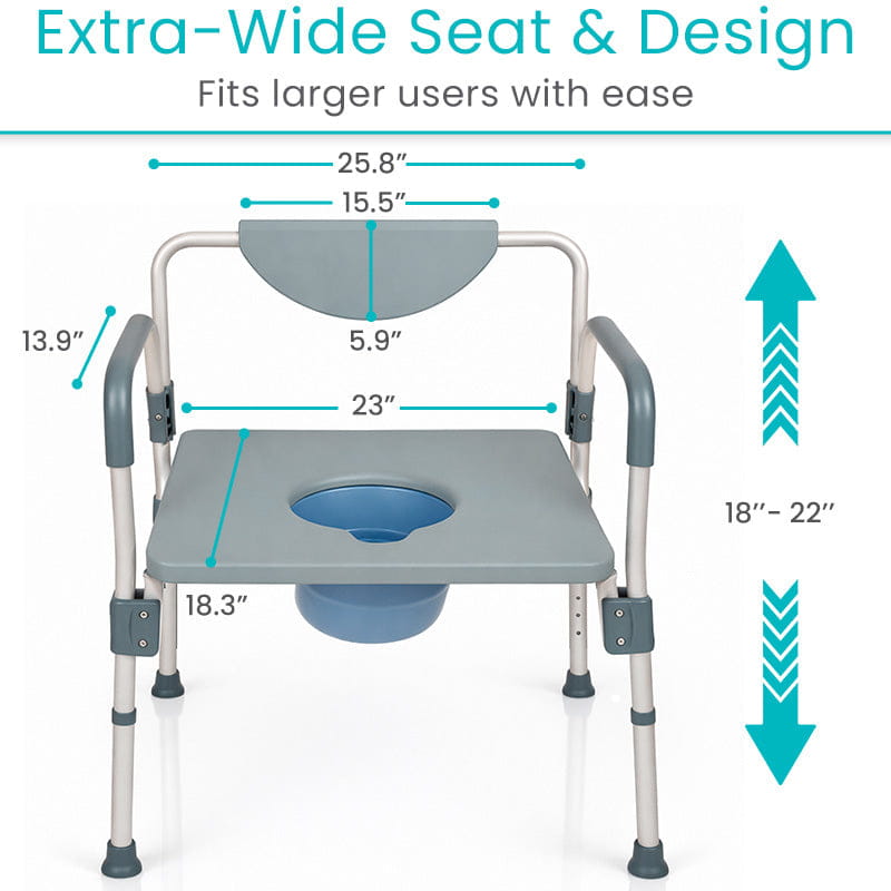 4-in-1 Bariatric Commode Shower Chair