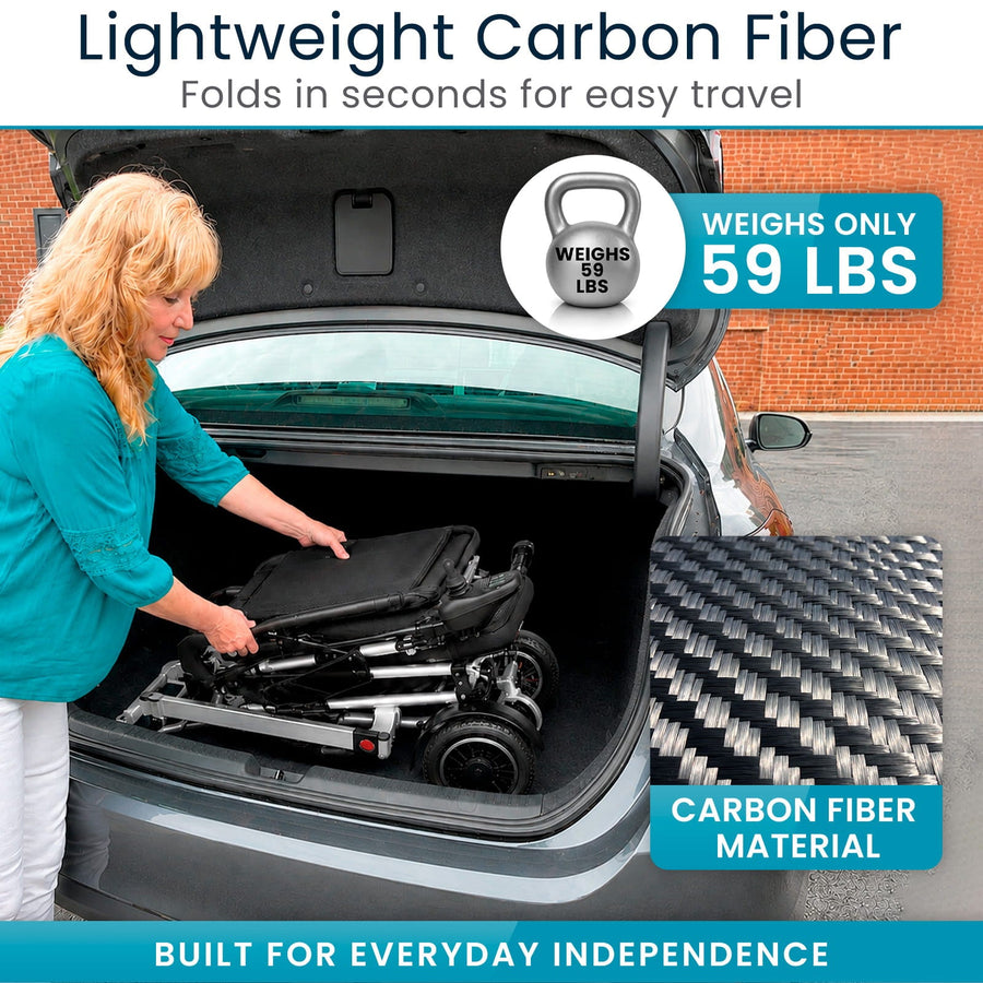 Power Wheelchair - Foldable Long Range Transport Aid