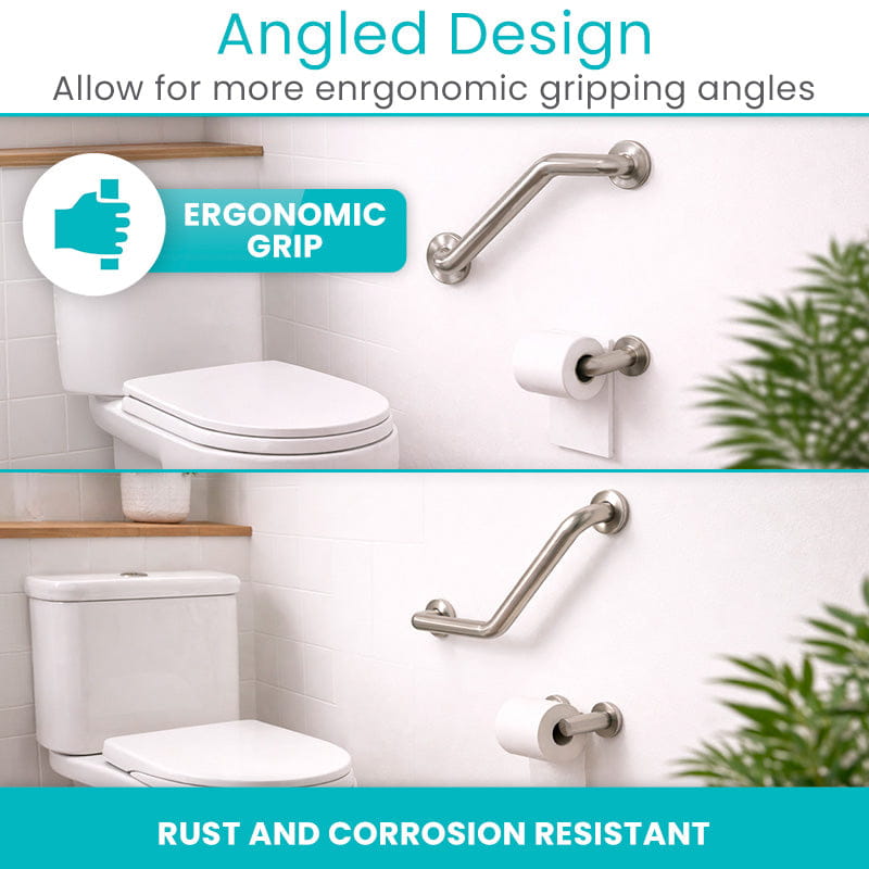 Angled Metal Grab Bar
