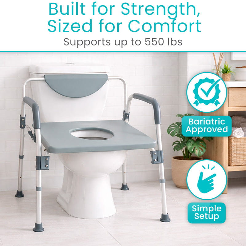 4-in-1 Bariatric Commode Shower Chair