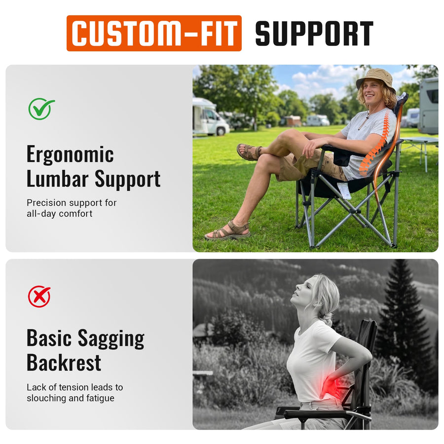 KingCamp Lumbar Support Oversized Camping Chair