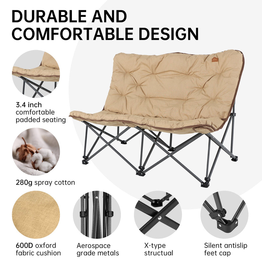 KingCamp LEMON C20 Oversized Padded Double Butterfly Chair