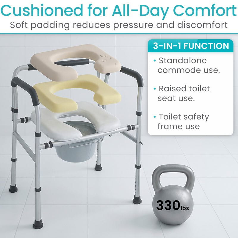 Padded 3-in-1 Commode