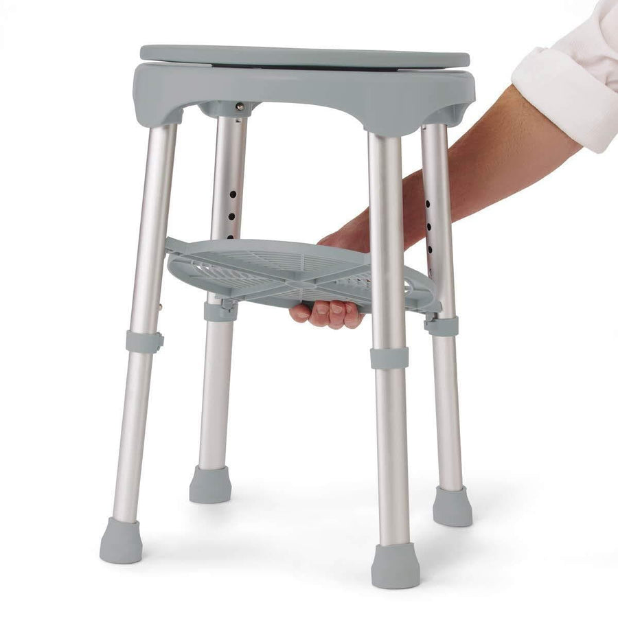 Medline Durable Lightweight 360 Swivel Shower Stool - Supports 300 lbs